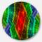 Designart - Multi Color Psychedelic Fractal Metal Grid' Abstract Metal Circle Wall Art